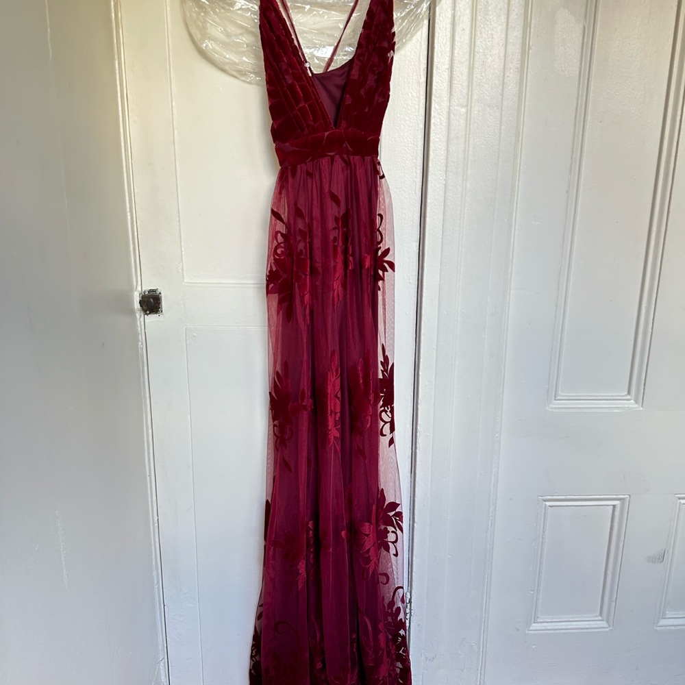 Windsor Burgundy Wedding Dress